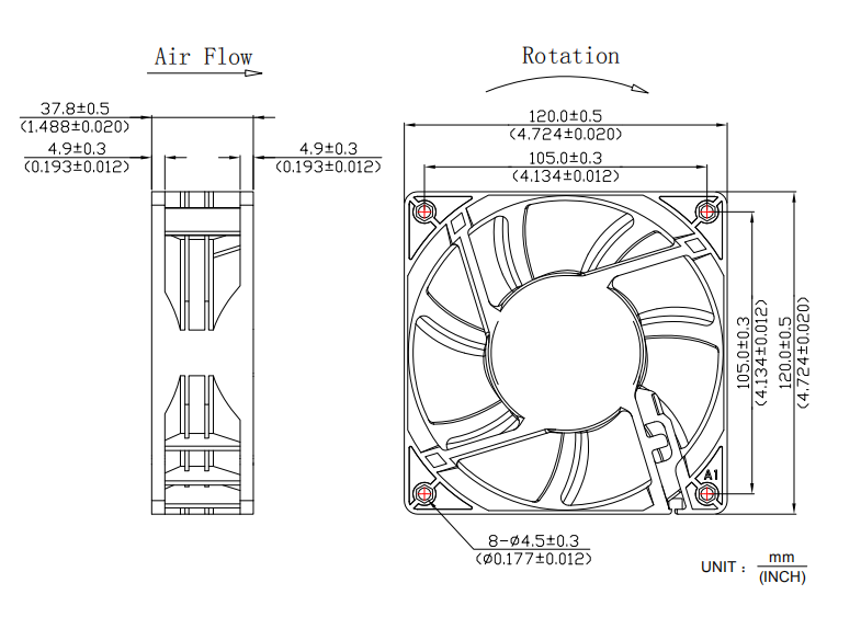 12038散熱風(fēng)扇尺寸 12038散熱風(fēng)扇尺寸