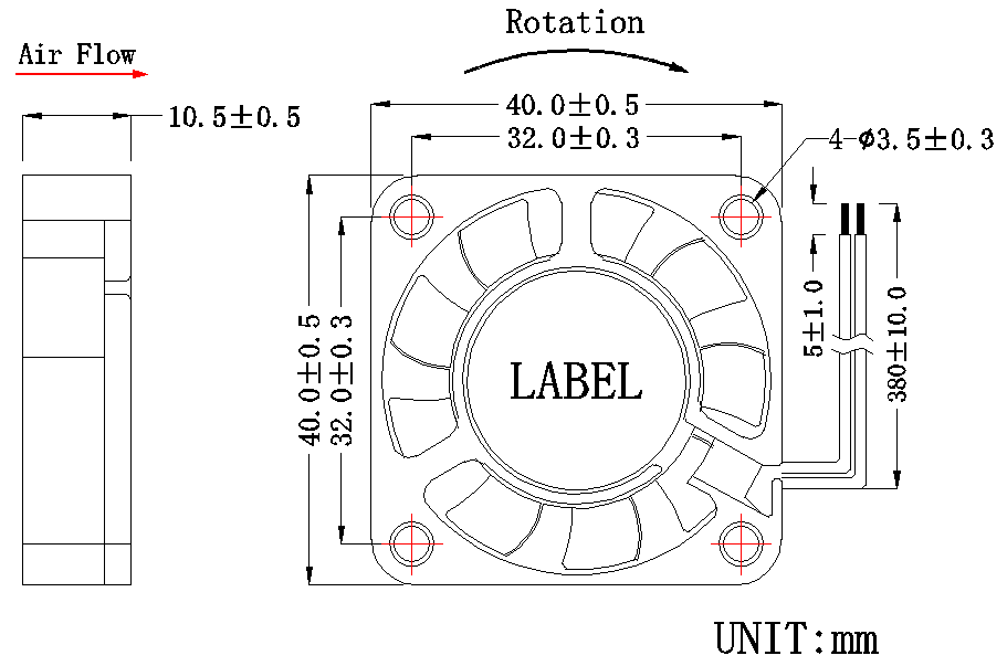 4010直流風(fēng)扇尺寸 4010直流風(fēng)扇尺寸