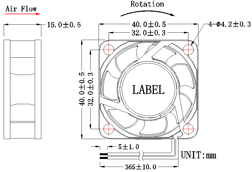 4015直流風(fēng)扇尺寸 4015直流風(fēng)扇尺寸