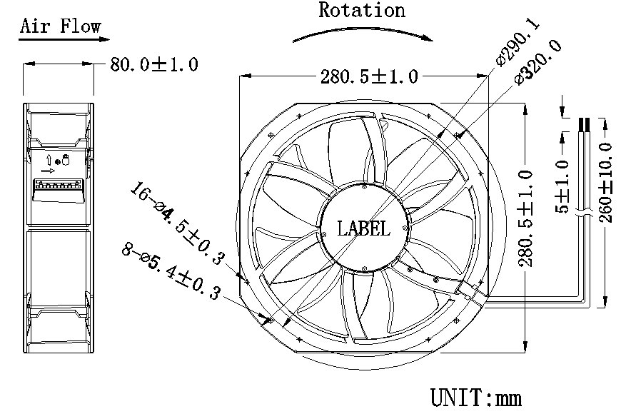 28080交流風機尺寸 28080交流風機尺寸